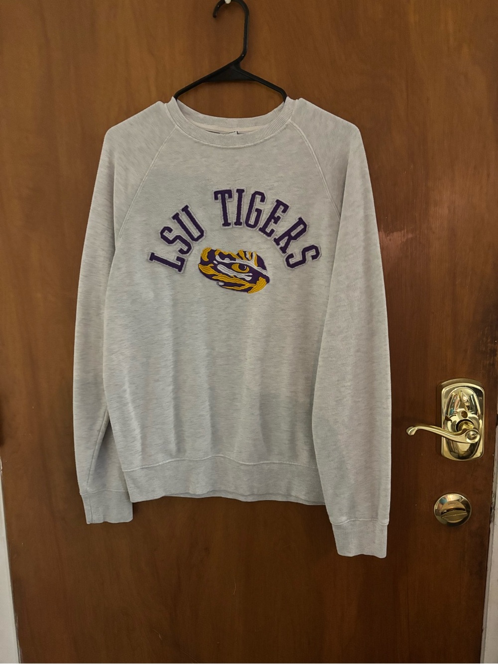 LSU Tigers Gray Crewneck Sweatshirt - Unbranded